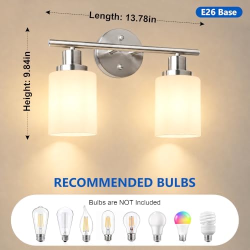 Unicozin 2 Light Bathroom Light Fixtures, Modern Vanity Lights - Image 2