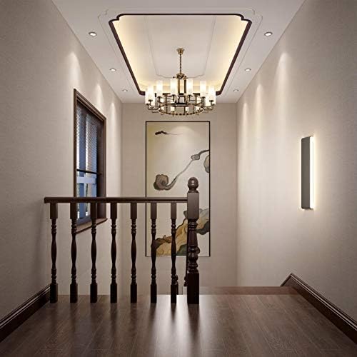 Aipsun 24in/20W LED Matte Black Modern Vanity Light Matte Black Wall Light Up - Image 4