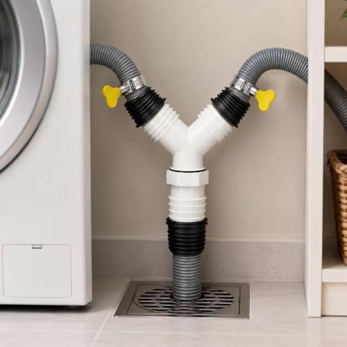 Washing Machine Drain Hose Tee, 1 to 1-1/4 in Y Connector - Image 4