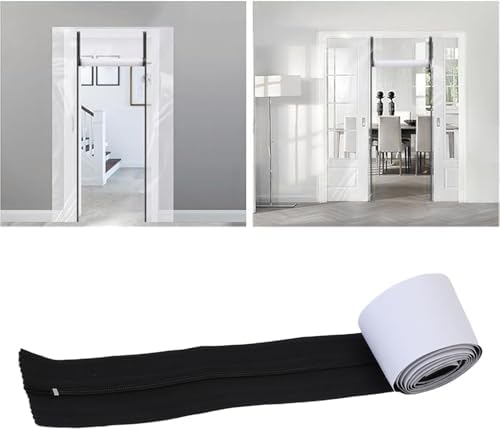 Pssopp 2pcs Nylon Double Side Indoor Outdoor Dust Barriers Peel Stick Zipper - Image 6