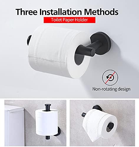 2pcs Brushed Nickel Toilet Paper Holder and Towel Ring Set, Stainless Steel - Image 3