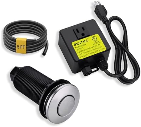 BESTILL Sinktop Air Switch Kit for Garbage Disposal, Stainless Steel Brushed by BESTILL