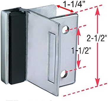 Harris Hardware TP5110‑B Cast Chrome Zamac Inswing Door Strike - Image 2