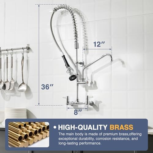 CENOSA 36" Commercial Sink Faucet Wall Mount - Image 3
