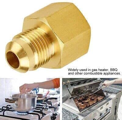 Brass Flare Tube Fitting Coupling Gas Adapter 3/8" Male x 1/4" NPT Female - Image 5