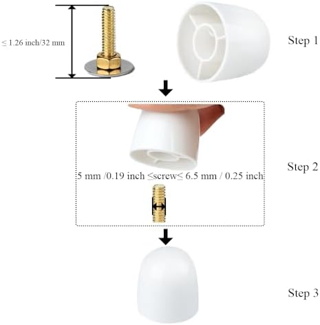 Toilet Bolt Caps Toilet Bolt Covers Toilets Screw Cover Caps Decorative 4 - Image 3
