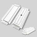 4x12 Inch Steel Recessed Flush Wall Vent Cover by DDPow