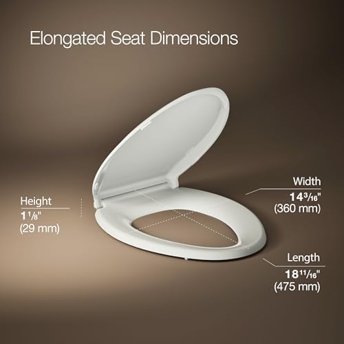 KOHLER 4636-RL-NY Cachet ReadyLatch Elongated Toilet Seat Slow Close, Soft - Image 3