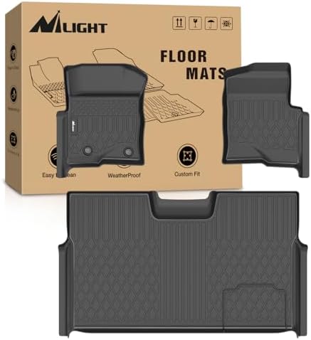 Nilight TPE Floor Mats for Ford F150 F-150 SuperCrew Crew Cab Bucket Seat by Nilight