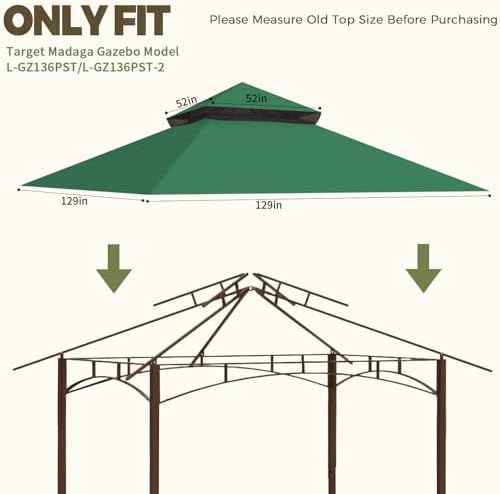 Gazebo Cover Replacement for Target Madaga L-GZ136PST - Image 2