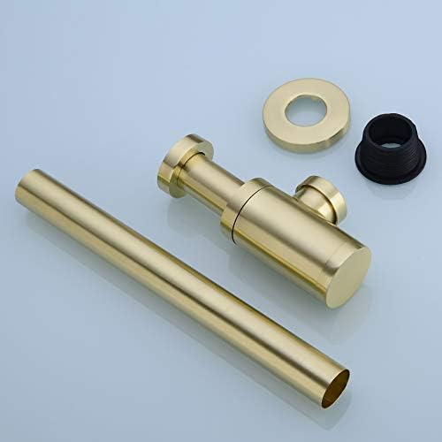 Brass Round Bottle P Trap, Basin Sink Waste Trap Drain Tube Kit Adjustable - Image 5
