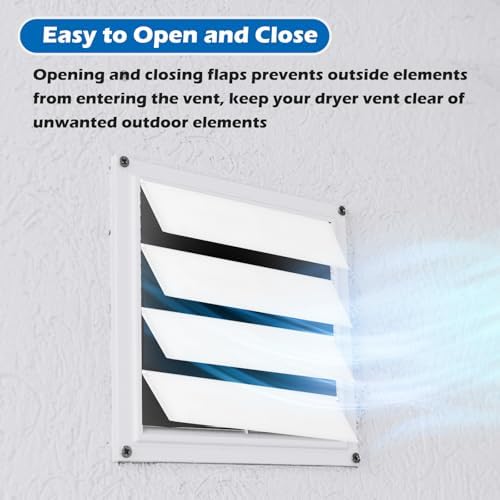 Geelin 4pcs 4 Inch Dryer Air Exhaust Vent Cover, Replacement Louver, UV and - Image 3