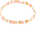 Sonateomber Tila Flat Beaded Stretch Bracelets for Women, Trendy Unique Colorful Square Beads Handmade Stack Bracelet Friendship Accessories Fashion Jewelry Gift