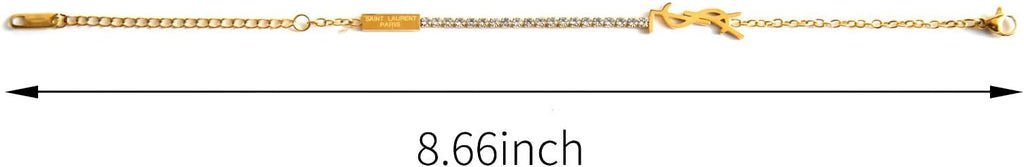 Initial Dainty 18K Gold Plated Chain Link Bracelet for Women, Minimalist Luxury Jewelry Gift