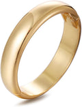 Golden Polished Chunky Twisted Hinged Waterdrop Bangle Bracelet for Women Spiraled Oval Bangle Bracelet