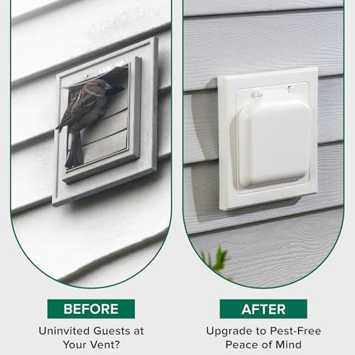 NO-PEST VENT Dual Door Dryer Vent Cover 4 Inch Outdoor, Made in USA, Highest - Image 6