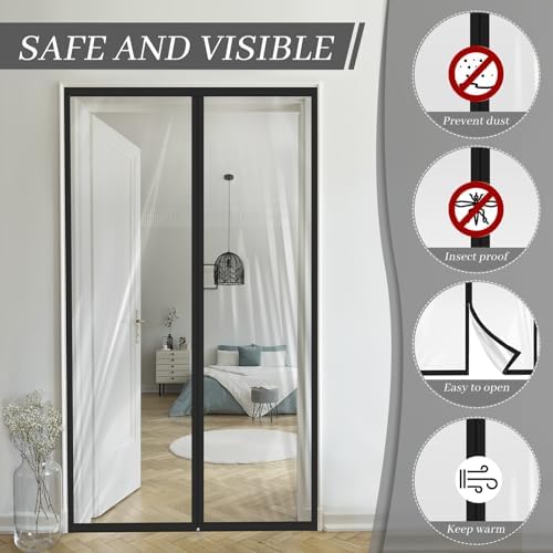 Amylove Zipper 34 x 80 Inch Dust Barrier Door Kit 2.8 x 6.7 ft Construction - Image 4