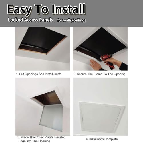 White Aluminum Access Door 9x14in Concealed Inspection Panel - Image 6