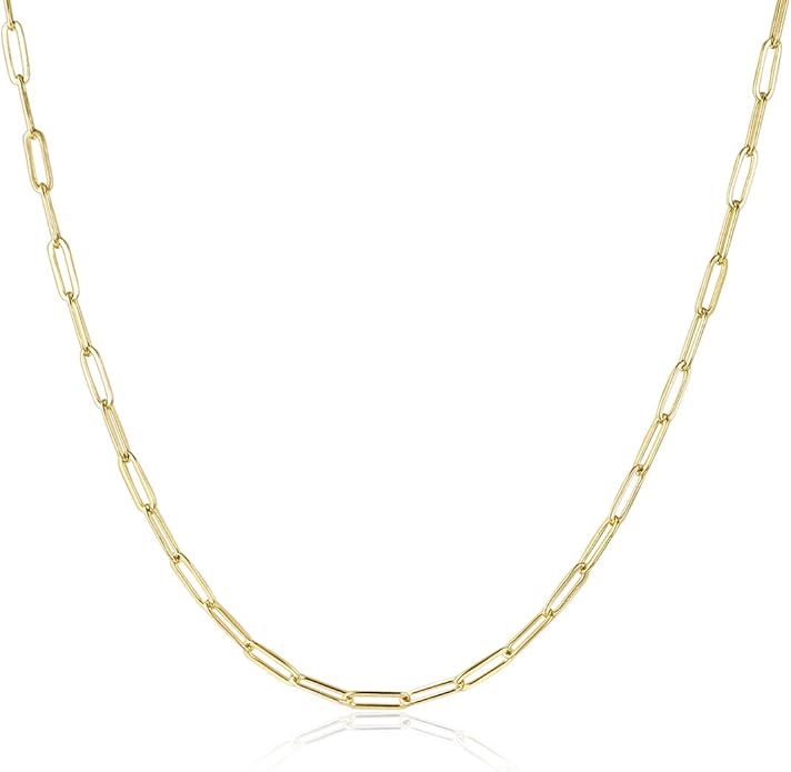 Natural Freshwater Baroque Pearl Necklace 14K Gold Plated Dainty Choker Necklace for Women Girls Snake Chain/Cuban Link/Paperclip/Ball Beaded Chain/Tennis Chain Fashion Jewelry for Gift