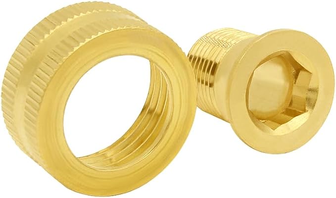 Joywayus 2PCS Brass Swivel Pipe Fitting 3/4" GHT Female x 3/8" NPT Male | - Image 7