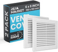 Repa Market 6 x 6 Inch White Square Air Vent Cover by RepaMarket
