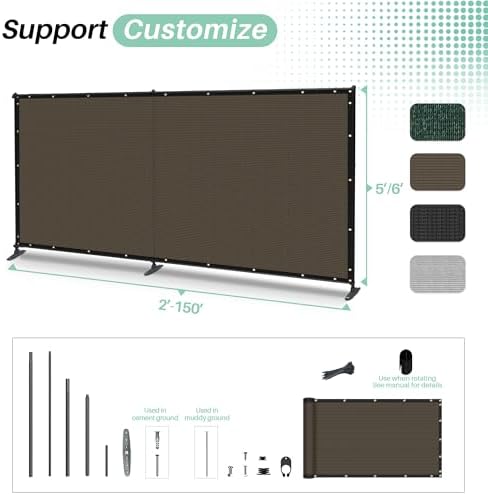 SunnyRoyal 5' x 59' Privacy Fence Screen Panel - Image 4
