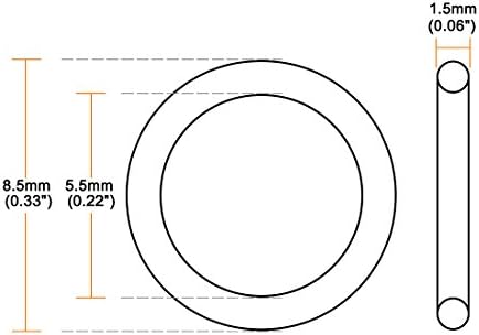 uxcell 50pcs 8.5x5.5x1.5mm Nitrile Rubber O-Rings Metric Sealing Gasket - Image 3