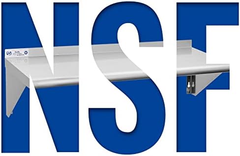 Hally Stainless Steel Shelf 14"x36" NSF Commercial Wall Mount Rack Shelving - Image 4