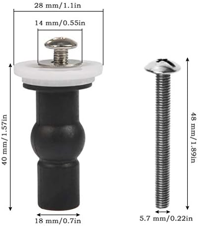 FOCCTS 4 Pack Toilet Seat Fixing Screws, Universal Toilet Seat Bolts Kit - Image 2