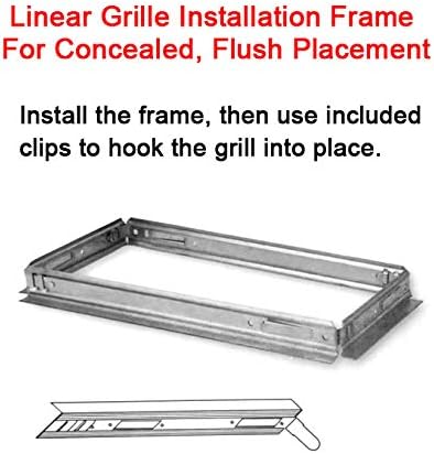 HVAC Premium 24"W X 8"H Linear Aluminum Clip-On Bar Return Air Grille - Image 6