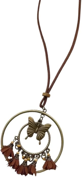 Boho Necklaces for Women, Vintage Pendant Necklaces Two Layers of Wear Choker, Adjustable Trendy Necklace Hippie Handmade Fashion Jewelry Accessories, Birthday Gifts