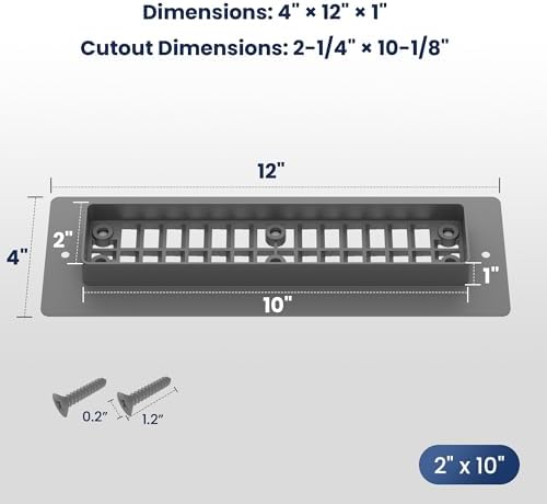 Safoner RV Floor Register 2"x10" - Image 3