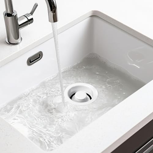 Westbrass D2089-50 4-1/4" Kitchen Sink Waste Disposal Drain Flange and Stopper - Image 5