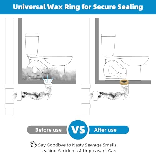 Hibbent Extra Thick Toilet Wax Ring, Toilet Bowl Wax Seal - Image 3