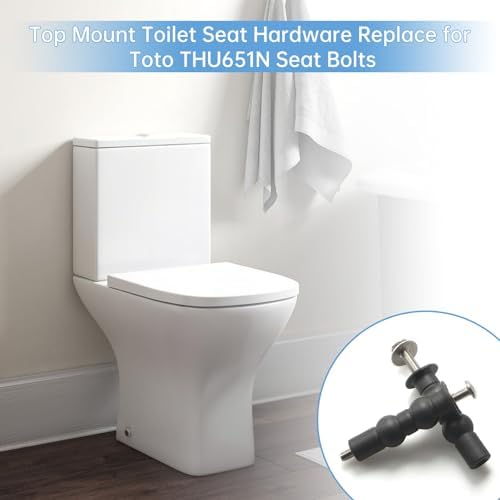 Toilet Hinge Screw Kit for Toto, Toilet Seat Bolts for Top Mount Toilet Seat - Image 7