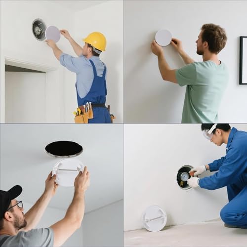 EASY-EXS Access Panel Round 6.5" Spring-Clip Plastic White - Image 5