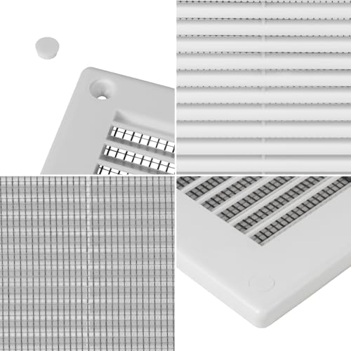 6 x 6 Inch White Air Vent Cover – Plastic Square Air Vent Grill Cover - Image 7