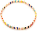 Sonateomber Tila Flat Beaded Stretch Bracelets for Women, Trendy Unique Colorful Square Beads Handmade Stack Bracelet Friendship Accessories Fashion Jewelry Gift