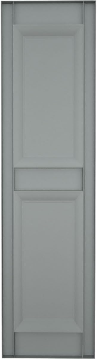 14 3/4"W x 80"H Lifetime Vinyl, Standard Two Equal Panels, Raised Panel Shutters - Image 5