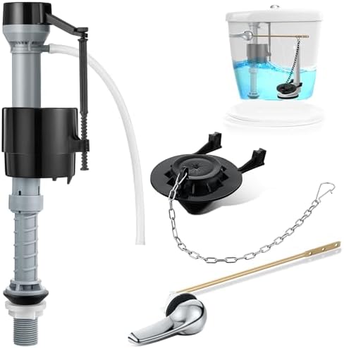 Saillong Universal Toilet Flusher Replacement Kit, Fill Valve, 2-Inch Flapper by Saillong