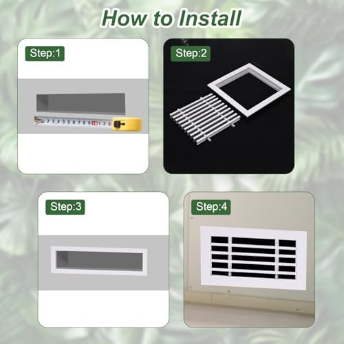 PATIKIL 8x6 Inch Linear Bar Air Vent Grille, Sidewall HVAC Air Supply and Return - Image 5