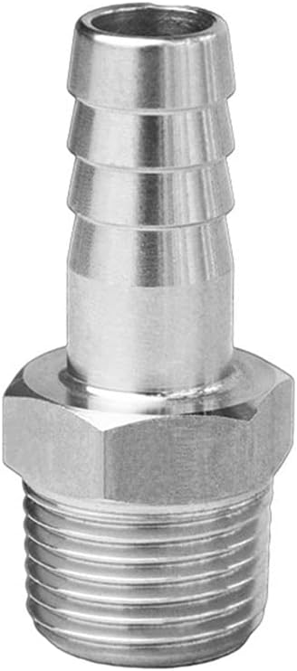 Stainless Steel Hose Barb Fitting 5/16" Hose Barb to 1/2" NPT Male Thread - Image 3
