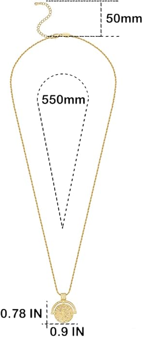 Dainty Layered Choker Necklace 18k gold Plated Y Pendant Commemorative coin Necklace Multilayer Bar Disc Necklace Adjustable Layering Choker Necklaces fashion jewelry for Women Girls