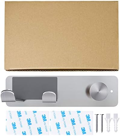 FLE Adhesive Hair Dryer Holder Blow Dryer Wall Mount Bathroom Rack Silver - Image 7