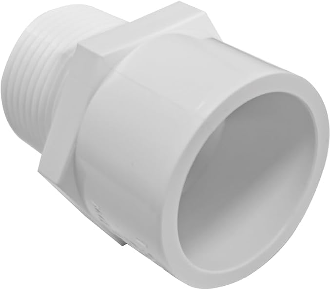 DSY 1/2 inch White SCH40 PVC Adapter Pipe Fittings, Male Thread PVC Pipe - Image 5