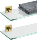 JQK Bathroom Glass Shelf, Floating Tempered Glass Shower Storage 16 by 5 inches by Homeimprovement