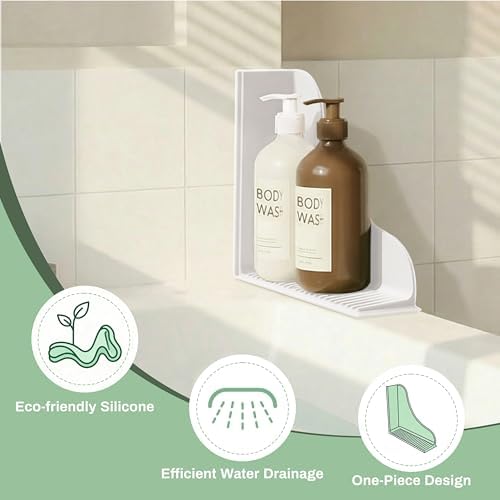 No-Adhesive 2-Pack All-Silicone Shower Splash Guard - Image 3