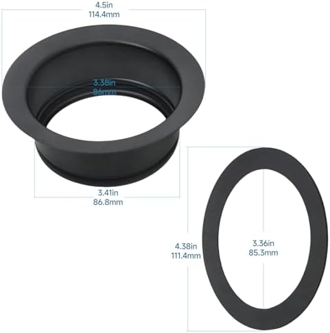 Kitchen Sink Garbage Disposal Flange FLG-MTBLK Putty-Free Rubber Gasket Kit - Image 2