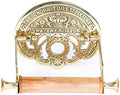 Bright Brass Wall Mount Toilet Paper Holder 7.25" Wide Vintage Crown Style by RenovatorsSupplyManufacturing
