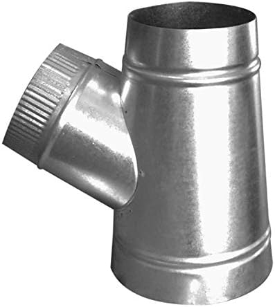 9" x 8" x 7" T-Wye HVAC Duct Fitting, 26 Gauge Galvanized Steel Round Duct by DuctOutlet